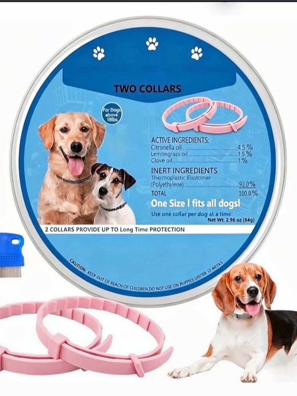 Two Dog Flea Collars Pink NWT